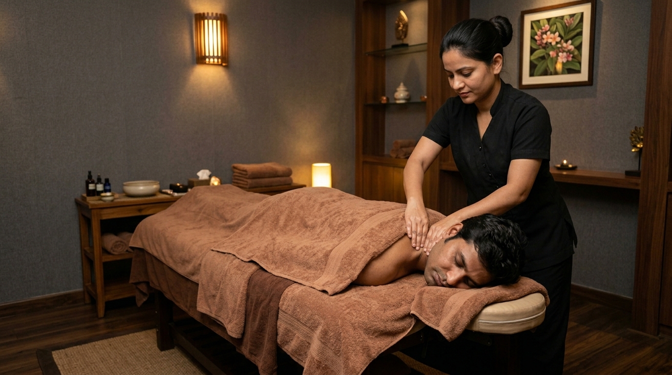 Aromatherapy Massage at Sri Beauty & Spa Himayatnagar