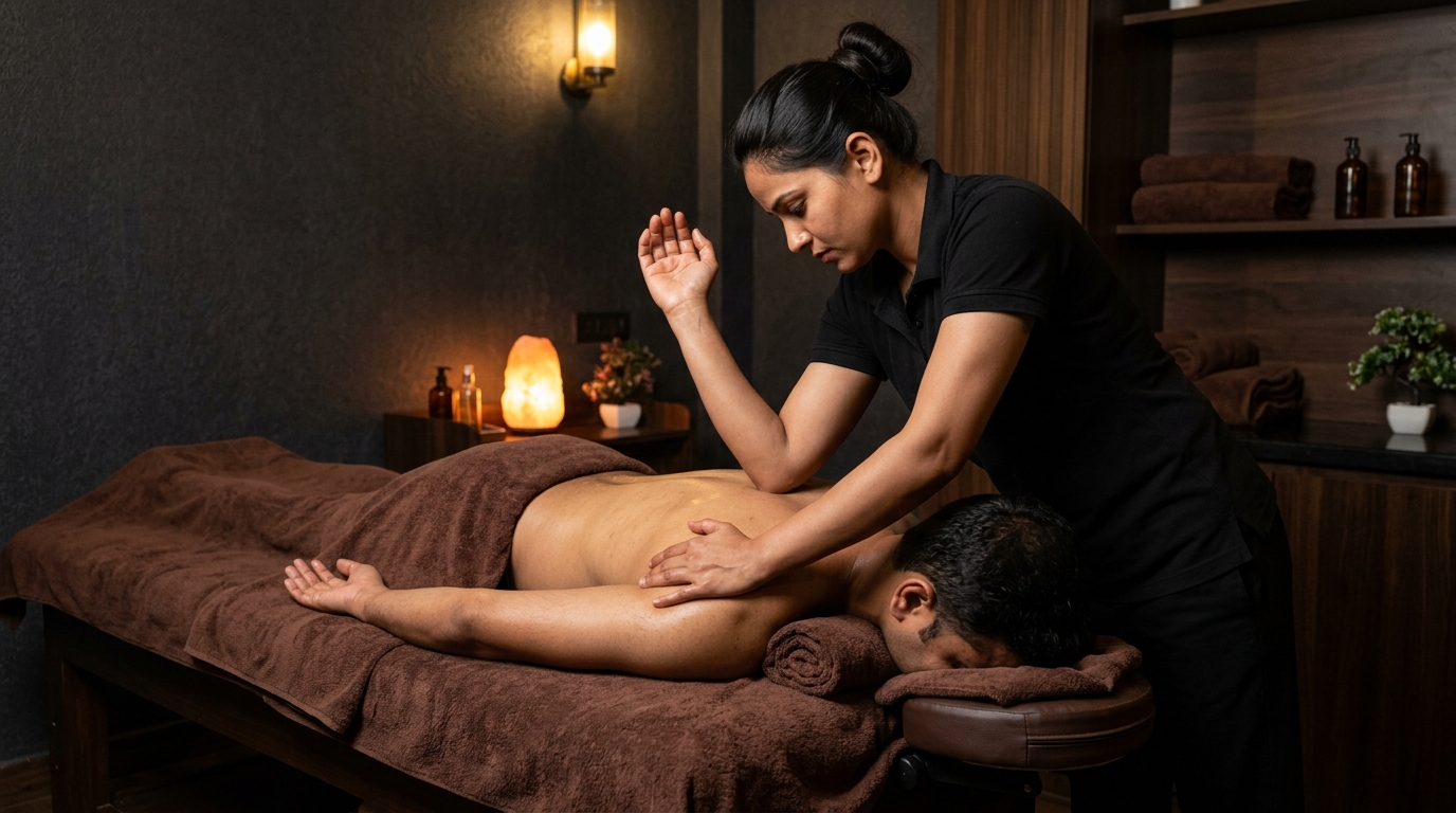 Deep Tissue Massage at Sri Beauty & Spa Himayatnagar